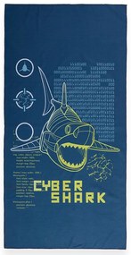 Πετσέτα Θαλάσσης Παιδική Cyber Shark Blue Nef-Nef Beach 75x150cm Microfiber