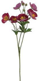 Τεχνητό Λουλούδι Παπαρούνα 00-10031-3 65cm Bordo Marhome Synthetic