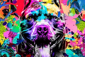 Εικόνα πολύχρωμη απεικόνιση ενός σκύλου