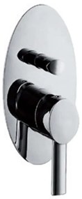 Μίκτης Μπαταρίας Ντους 2 Εξόδων Sinar FA24163C Chrome Karag Brass