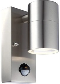 Απλίκα Φωτιστικό Τοίχου Σποτ 1xGU10 LED 4,9W Ασημί IP44 Ανιχνευτής Κίνησης Style 3201SL Globo Lighting-3201SL-Ασημί 3201SL