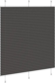 vidaXL Πλισέ περσίδα Μαύρο 115x100 cm Πλάτος υφάσματος 114,4 cm