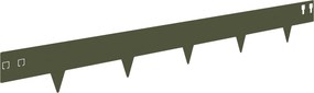 vidaXL Περίγραμμα γκαζόν 10 τμχ. 100 x 12 cm Steel Λαδί