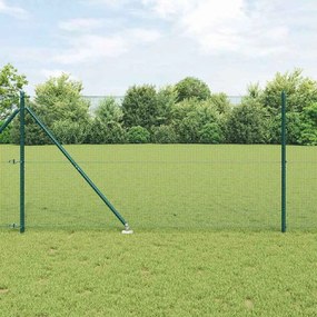 vidaXL Φράχτης με Στήλες. Πράσινο 1.4 x 25 m Ατσάλι