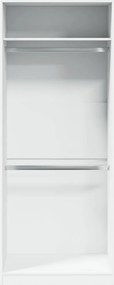 vidaXL Ντουλάπα Λευκή 80 x 50 x 200 εκ. από Επεξεργασμένο Ξύλο