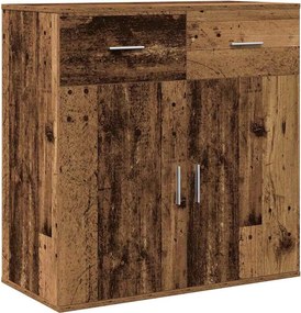 vidaXL Πλαϊνό γραφείο Παλιό ξύλο 78 x 38 x 80 εκ Επεξεργασμένο ξύλο