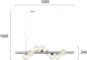 Ράγα οροφής Viokef Sylia 8φωτη