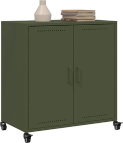 vidaXL Ντουλάπι Πράσινο Λαδί 68x39x72 εκ. από Ατσάλι