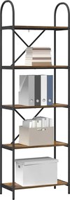 vidaXL Ράφι Βιβλίων 5 επιπέδων 60 x 30 x 183 εκ Επεξεργασμένο ξύλο