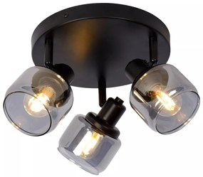 Φωτιστικό Οροφής Lucide 77979-13-30 BJORN Μαύρο Ματ (Black Mat)|Φυμέ (Smoke)