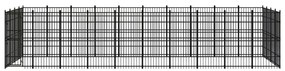 Κλουβί Σκύλου Εξωτερικού Χώρου 36,86 μ² από Ατσάλι - Μαύρο