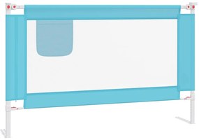vidaXL Μπάρα Κρεβατιού Προστατευτική Μπλε 120 x 25 εκ. Υφασμάτινη
