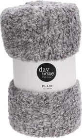 Κουβέρτα sherpa fleece γκρι 150x200εκ.
