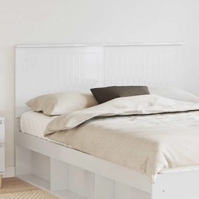 vidaXL Κεφαλάρι με κεφαλάρι Λαμπερό Λευκό 150 cm Επεξεργασμένο ξύλο