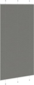 vidaXL Πλισέ περσίδα Ανθρακί 105x200 cm Πλάτος υφάσματος 104,4 cm