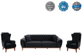 ΣΕΤ ΣΑΛΟΝΙ 3ΤΜΧ BENNINGTON ΜΑΥΡΟ FB911746.01 9996326