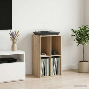 vidaXL Ντουλάπι δίσκων βινυλίου Sonoma Δρυς 44,5 x 36,5 x 74,5 εκ