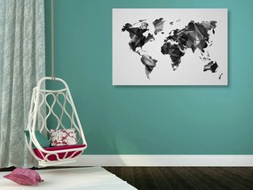 Εικόνα στον παγκόσμιο χάρτη φελλού σε διανυσματικό γραφικό σχέδιο σε ασπρόμαυρο σχέδιο - 120x80  peg