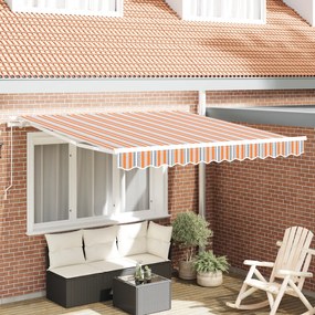 vidaXL Χειροκίνητη Ανασυρόμενη Τέντα Ριγέ 300x250 εκ.