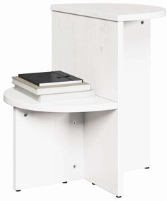vidaXL Τραπεζάκι Πλευράς Λευκό 50 x 40 x 50 εκ Μασίφ ξύλο πεύκου