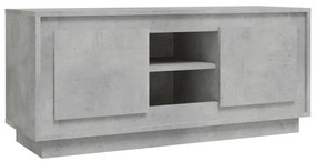 vidaXL Έπιπλο Τηλεόρασης Γκρι Σκυροδέματος 102x35x45εκ. Επεξεργ. Ξύλο