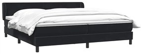 vidaXL Κρεβάτι Box Spring με στρώματα Μαύρο 200x220 cm Βελούδινο