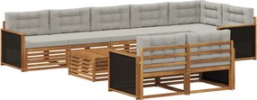 vidaXL Σειρά Καναπέ Εξωτερικού με μαξιλάρι 9 pcs