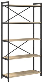 vidaXL Βιβλιοθήκη Sonoma Δρυς 80 x 30 x 153 εκ Επεξεργασμένο ξύλο