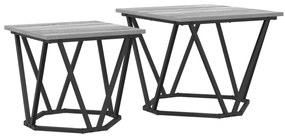 vidaXL Σετ 2 Πλευρικών Τραπεζιών  Γκρι Sonoma Κατασκευασμένο Ξύλο