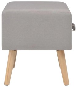 vidaXL Κομοδίνο Γκρι 40 x 35 x 40 εκ. Υφασμάτινο