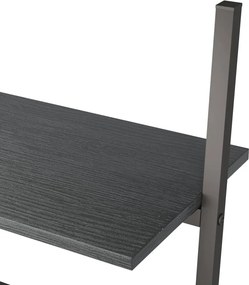 vidaXL Ραφιέρα Κεκλιμένη 5 Επιπέδων Μαύρη 64x34x185,5 εκ.