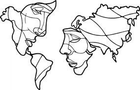 Decorative Metal Wall Accessory Suret Two Black