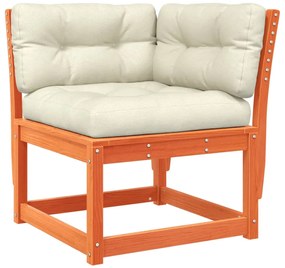 vidaXL Σαλόνι Κήπου Σετ 8 Τεμαχίων Καφέ Μασίφ Ξύλο Πεύκου με Μαξιλάρια