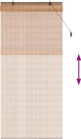 vidaXL Ρόλερ (στόρι) Καφέ 110 x 220 cm Μπαμπού
