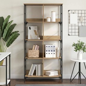 vidaXL Ράφι Βιβλίων 4 επιπέδων 78,5 x 33 x 153 εκ. μέταλλο PB