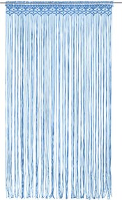 vidaXL Κουρτίνα Μακραμέ Μπλε 140 x 240 εκ. Βαμβακερή