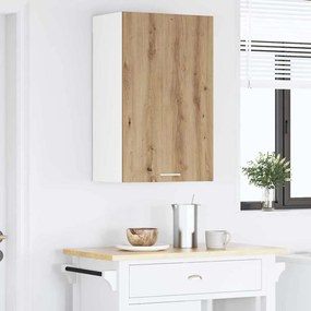 vidaXL Κρεμαστό ντουλάπι Χειροποίητη Δρυς και Λευκό 50 x 31 x 80 εκ.