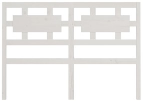 vidaXL Κεφαλάρι Κρεβατιού Λευκό 140,5 x 4 x 100 εκ. Μασίφ Ξύλο Πεύκου