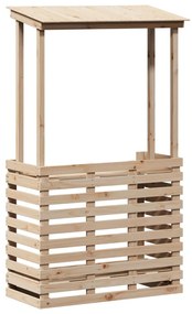 vidaXL Τραπέζι Μπαρ Κήπου με Οροφή 112,5x57x195,5 εκ. Μασίφ Πεύκο