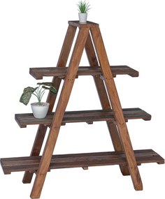 vidaXL Πτυσσόμενη ραφιέρα με ράφι Καφέ 79.5 x 35 x 112 εκ