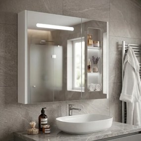 Martin Lavare 70 Led White - Καθρέπτης μπάνιου με ντουλάπι (63x12x70)