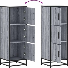 vidaXL Highboard Grey Sonoma Κατασκευασμένο ξύλο και μέταλλο