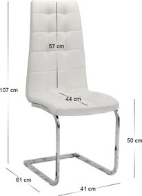 Σετ τραπεζαρία 5τμχ Darlen - Vela Megapap χρώμα sencron black - λευκό 125x72x74εκ.