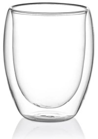 Ποτήρι Γυάλινο Νερού Διπλο Τοιχωμα 340ml Νο1627 - XM CASA - 6 ΤΜΧ