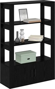 vidaXL Πλαϊνό γραφείο Μαύρη δρυς 30 x 80 x 119.5 εκ Επεξεργασμένο ξύλο
