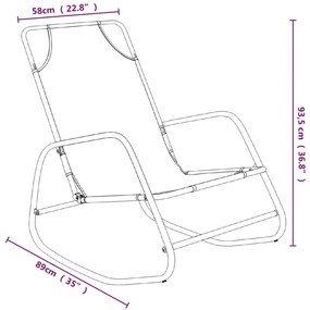 vidaXL Κουνιστές Ξαπλώστρες 2 τεμ. Πράσινες από Ατσάλι / Textilene
