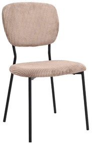 Σετ τραπεζαρία 5τμχ Roger - Kevin Megapap Mdf - ύφασμα χρώμα σκούρο γκρι σκυροδέματος - μόκα 120x70x75εκ.