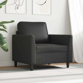 vidaXL Πολυθρόνα Μαύρη 60 εκ. από Συνθετικό Δέρμα