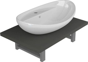 vidaXL Σετ Επίπλων Μπάνιου 2 Τεμαχίων Γκρι Κεραμικό