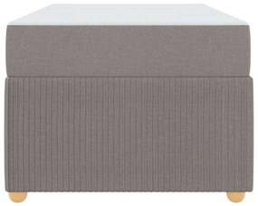 vidaXL Σκελετός κρεβατιού με στρώμα Taupe 100 x 200 cm ύφασμα